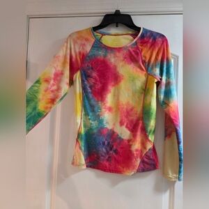 Alia Multicolor Tie-Dye Long Sleeve Top.  Vogo Athletics